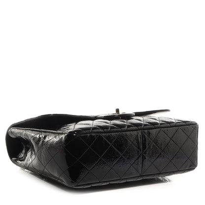 Chanel Distressed Patent Jumbo Single Flap Black 5 of 9