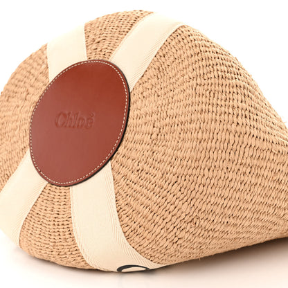 Chloe Raffia Large Woody Tote White 9 of 9