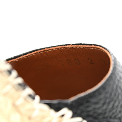 Valentino Garavani Grained Calfskin Rockstud Ankle Wrap Espadrille 15/85mm Wedges 35 Black Light Cuir 8 of 8