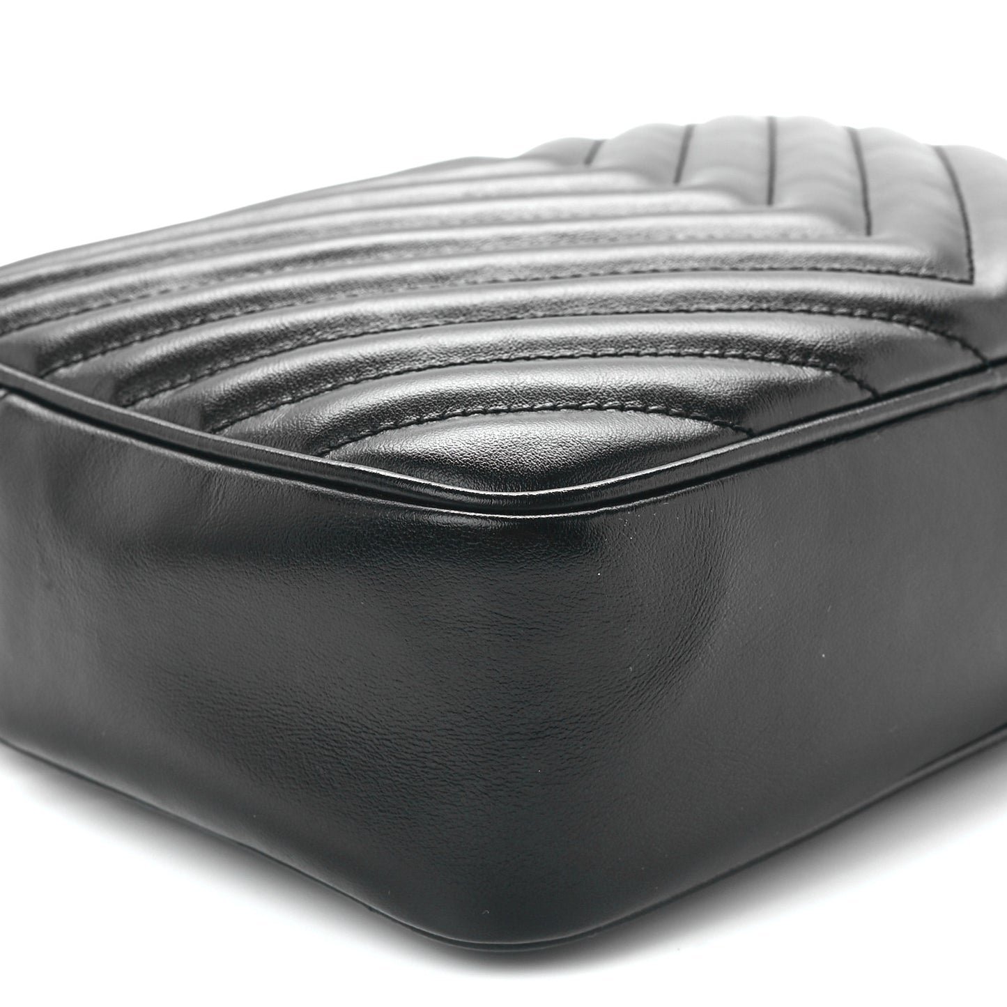 Calfskin Matelasse Monogram Lou Camera Bag Black