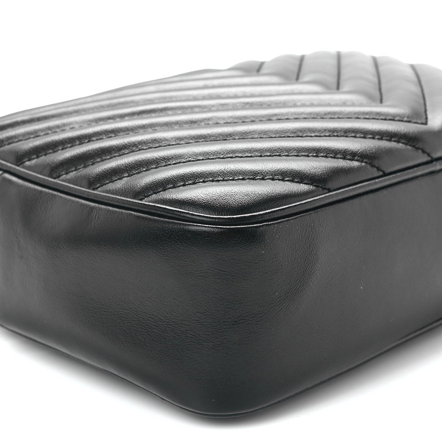 Saint Laurent Calfskin Matelasse Monogram Lou Camera Bag Black 10 of 11