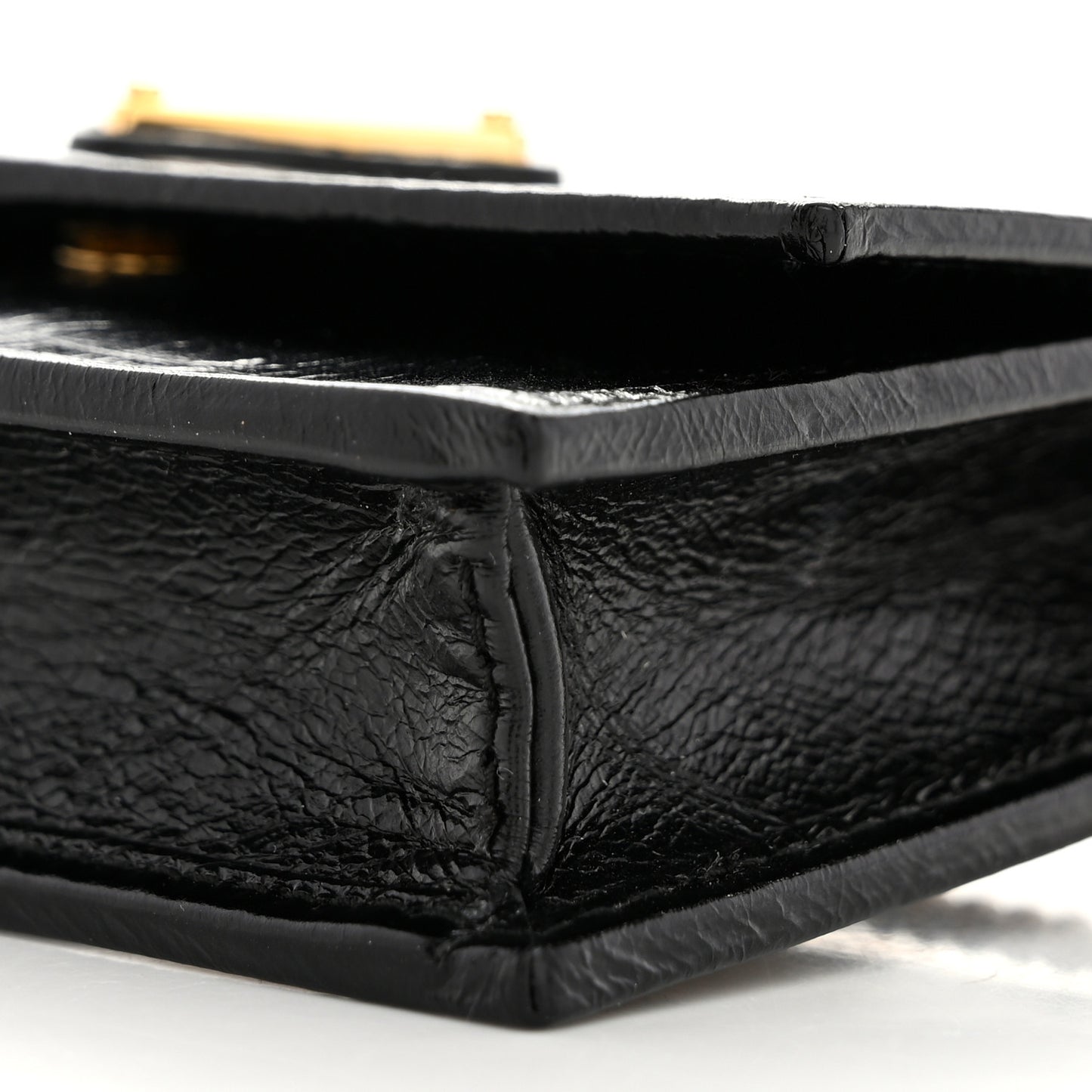 Soft Lux Card Holder With Chain Black