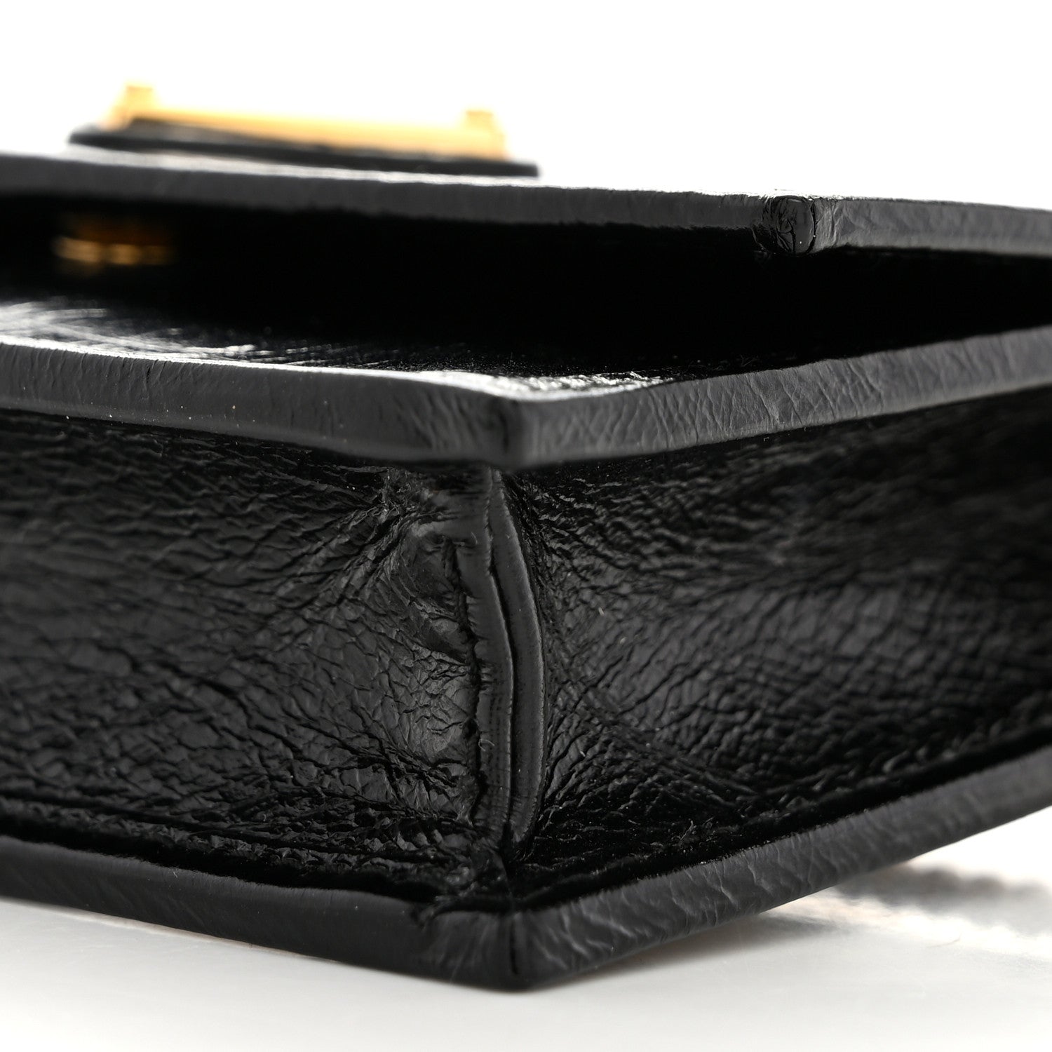 Prada Soft Lux Card Holder With Chain Black 9 of 9