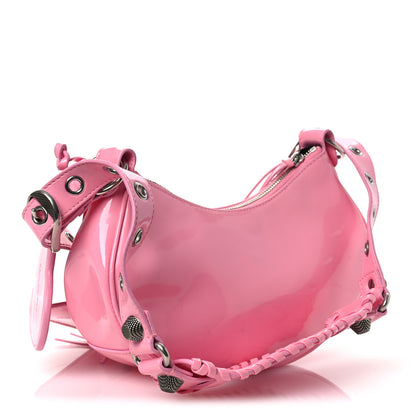 Balenciaga Patent Faux Leather Le Cagole Shoulder Bag XS Sweet Pink 4 of 14