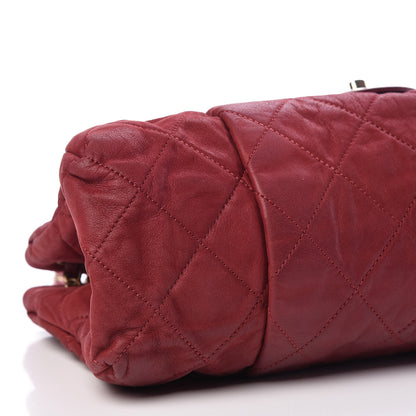 Chanel Iridescent Calfskin Large Chic Quilt Flap Red 6 of 11