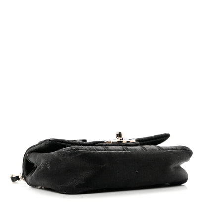 Chanel Satin Square Quilted Lipstick Charm Mini Flap Black 3 of 10