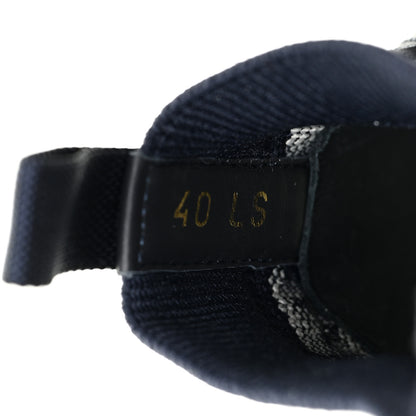Christian Dior Technical Knit Calfskin Oblique Womens Walk'n Dior Mid Top Sneakers 40 Deep Blue 14 of 16