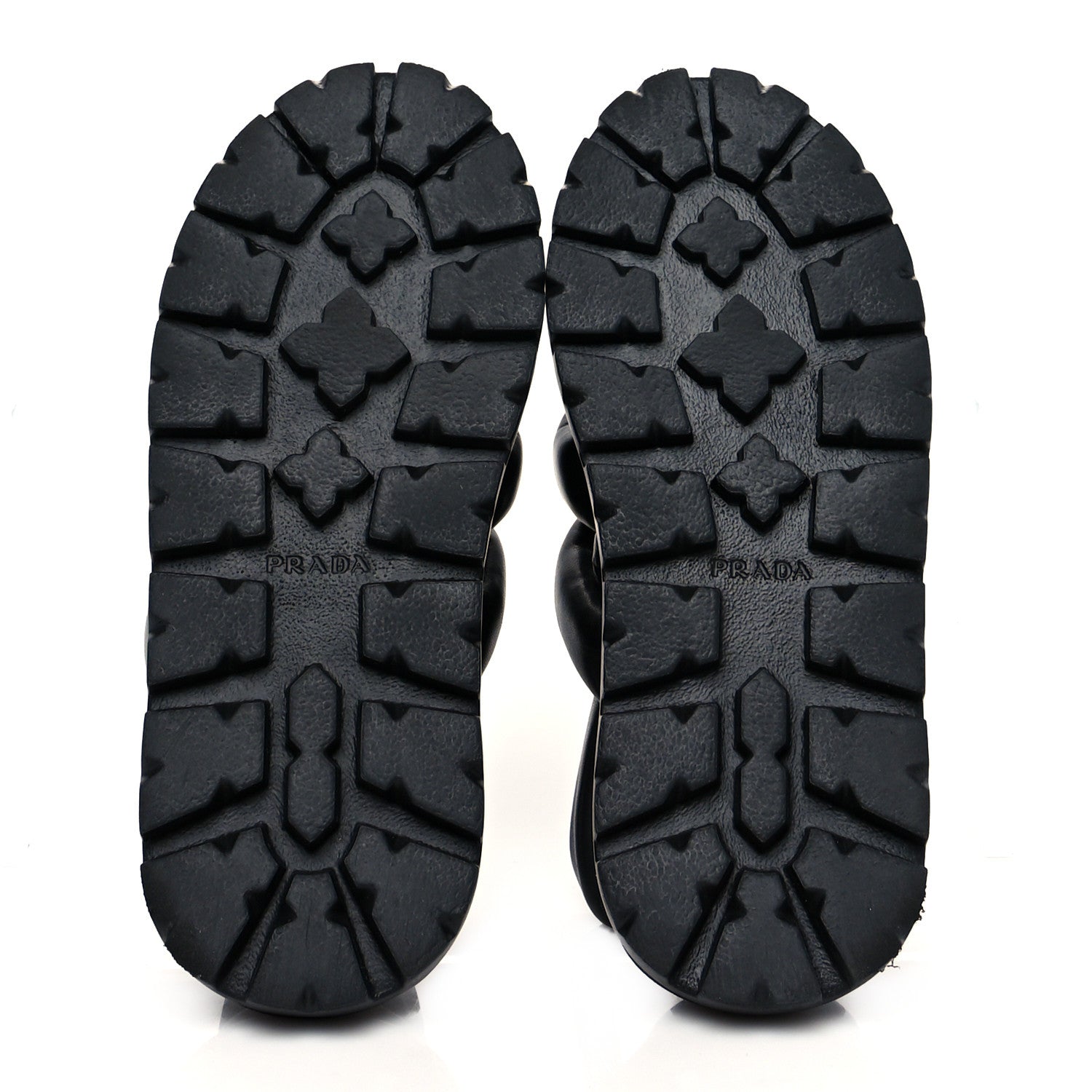 Prada Nappa Padded Blow 20mm Slingback Sandals 35 Black 5 of 9