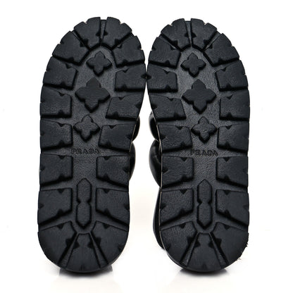 Prada Nappa Padded Blow 20mm Slingback Sandals 35 Black 5 of 9