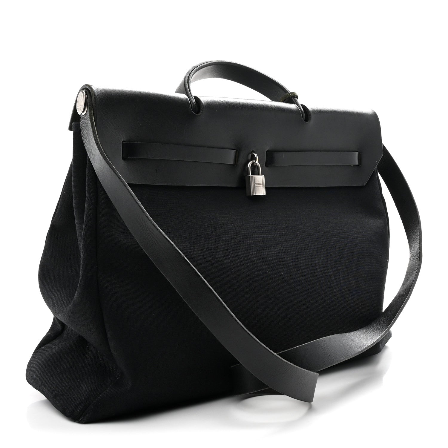 Hermes Toile Vache Hunter Herbag Zip 39 MM Black 3 of 12