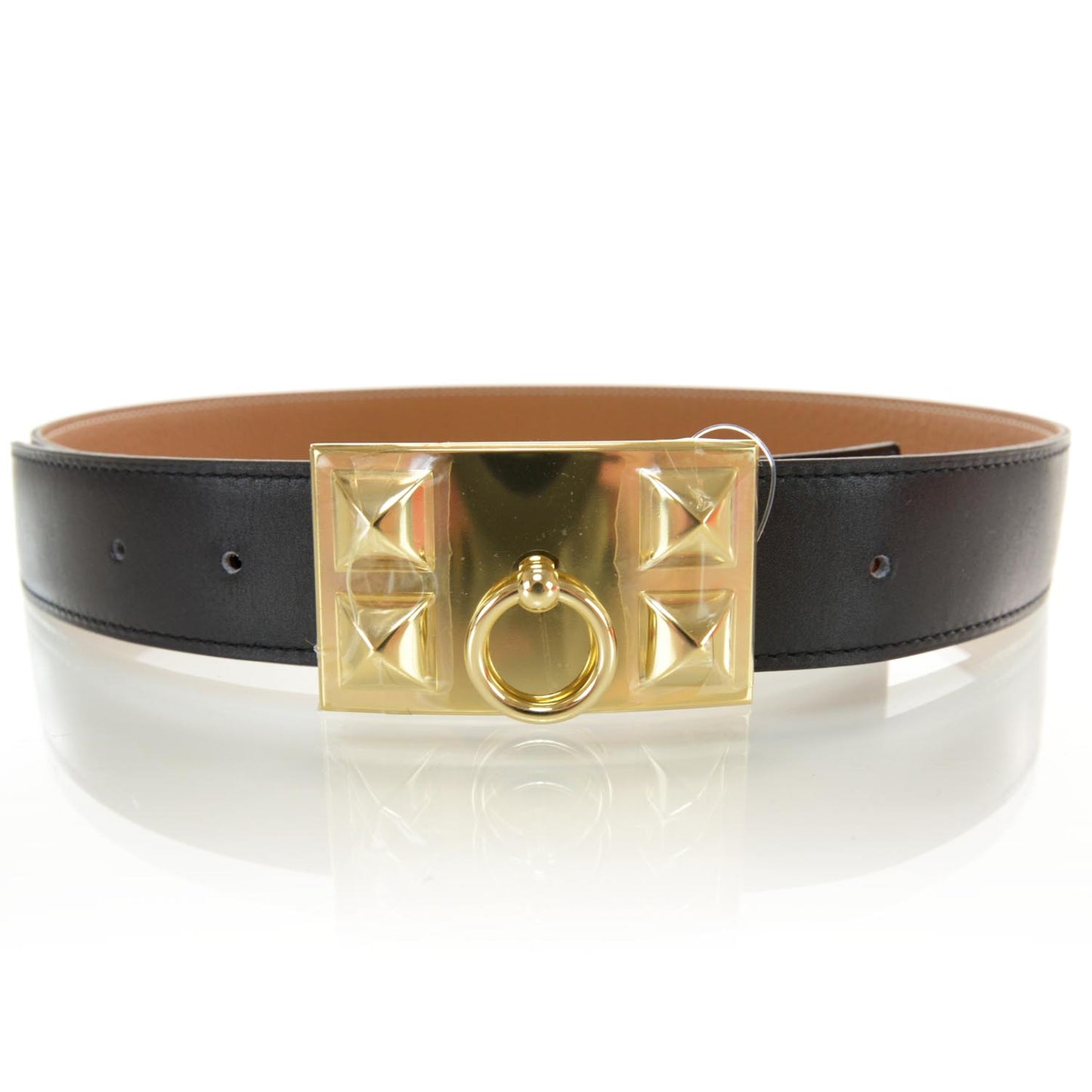 Collier De Chien Reversible Belt 80 Black Gold