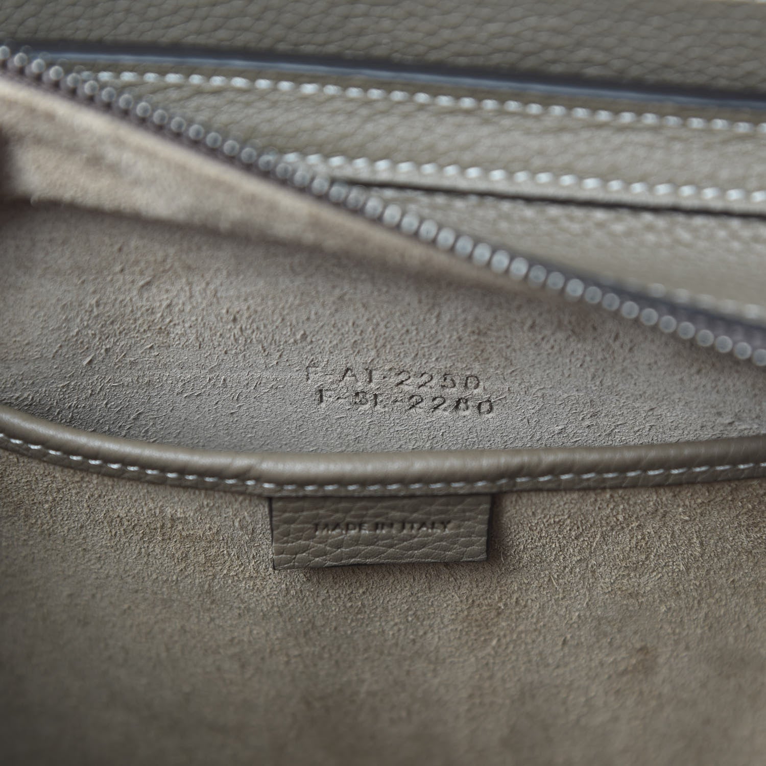 Celine Drummed Calfskin Nano Luggage Souris 8 of 11