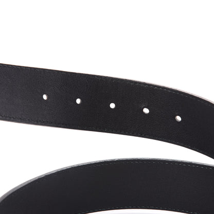 Gucci Textured Dollar Calfskin Nickel Double G 40mm Belt 95 38 Black 5 of 6