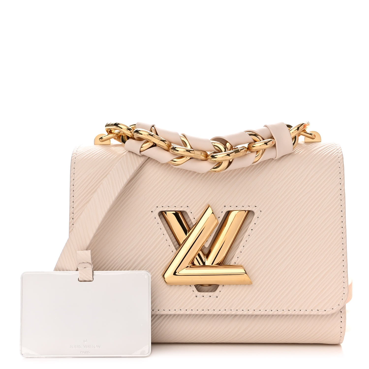 Louis Vuitton Epi Twist Braided Chain Shoulder Bag PM Quartz White 1 of 10
