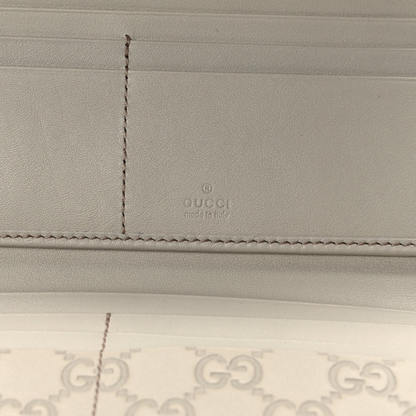 Guccissima Interlocking G Continental Wallet White