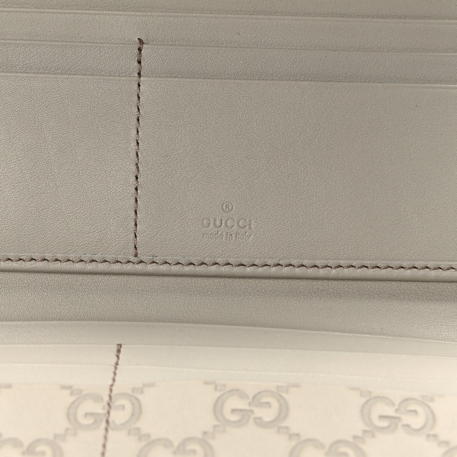 Gucci Guccissima Interlocking G Continental Wallet White 6 of 9