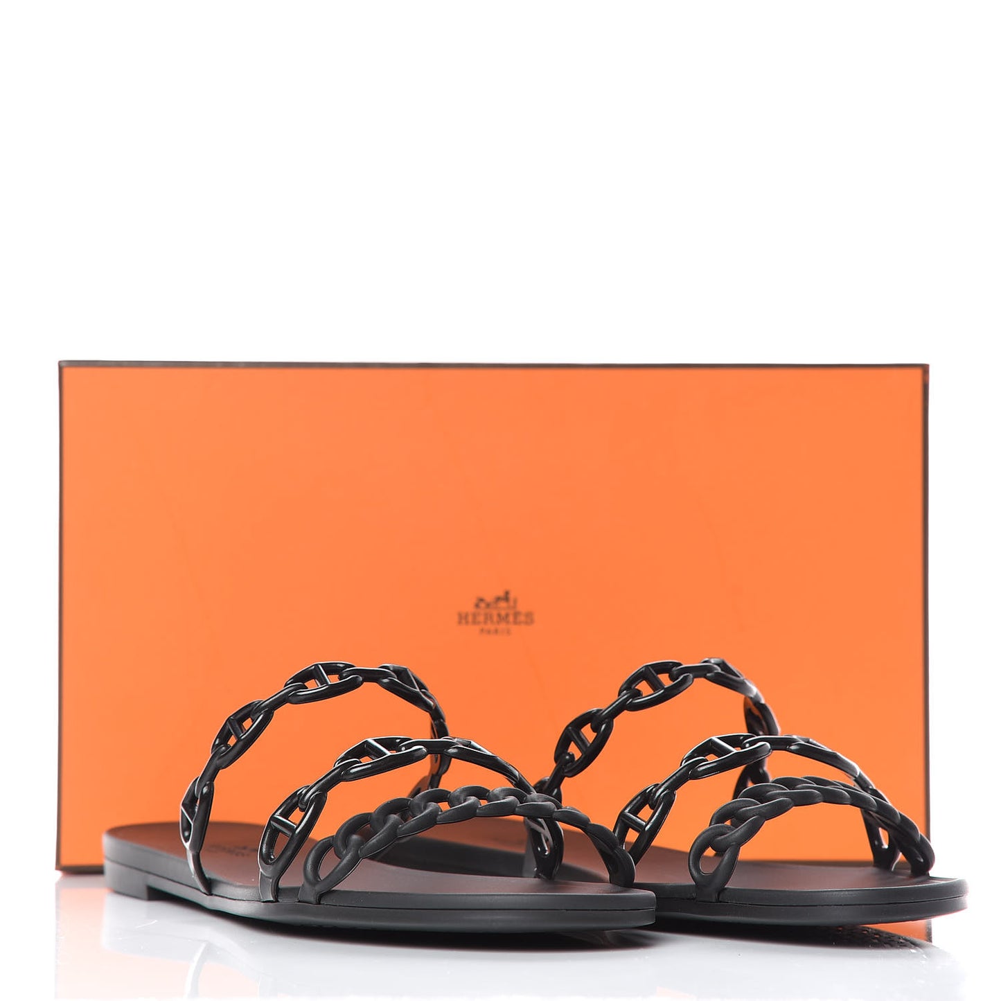 Rubber Chaine d'Ancre Rivage Sandals 40 Black