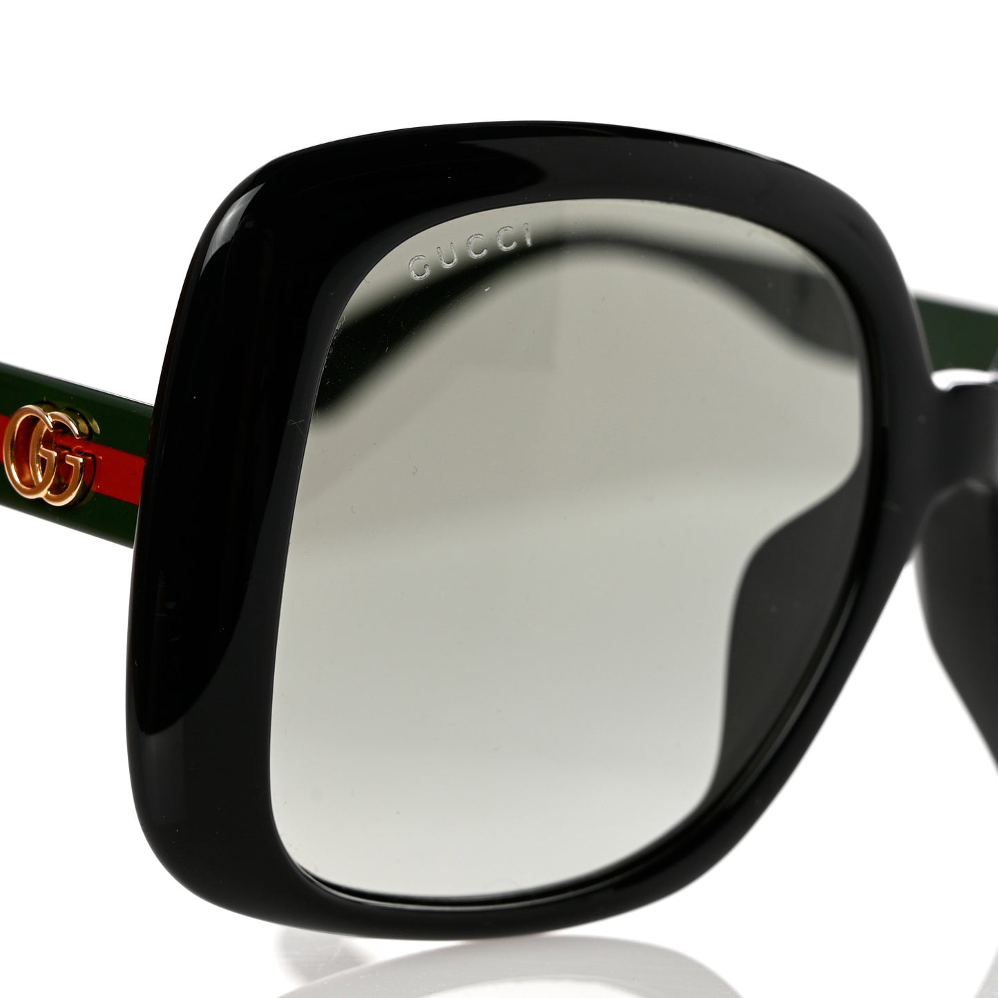 Acetate Oversized Square GG Web Sunglasses GG0714SA Black
