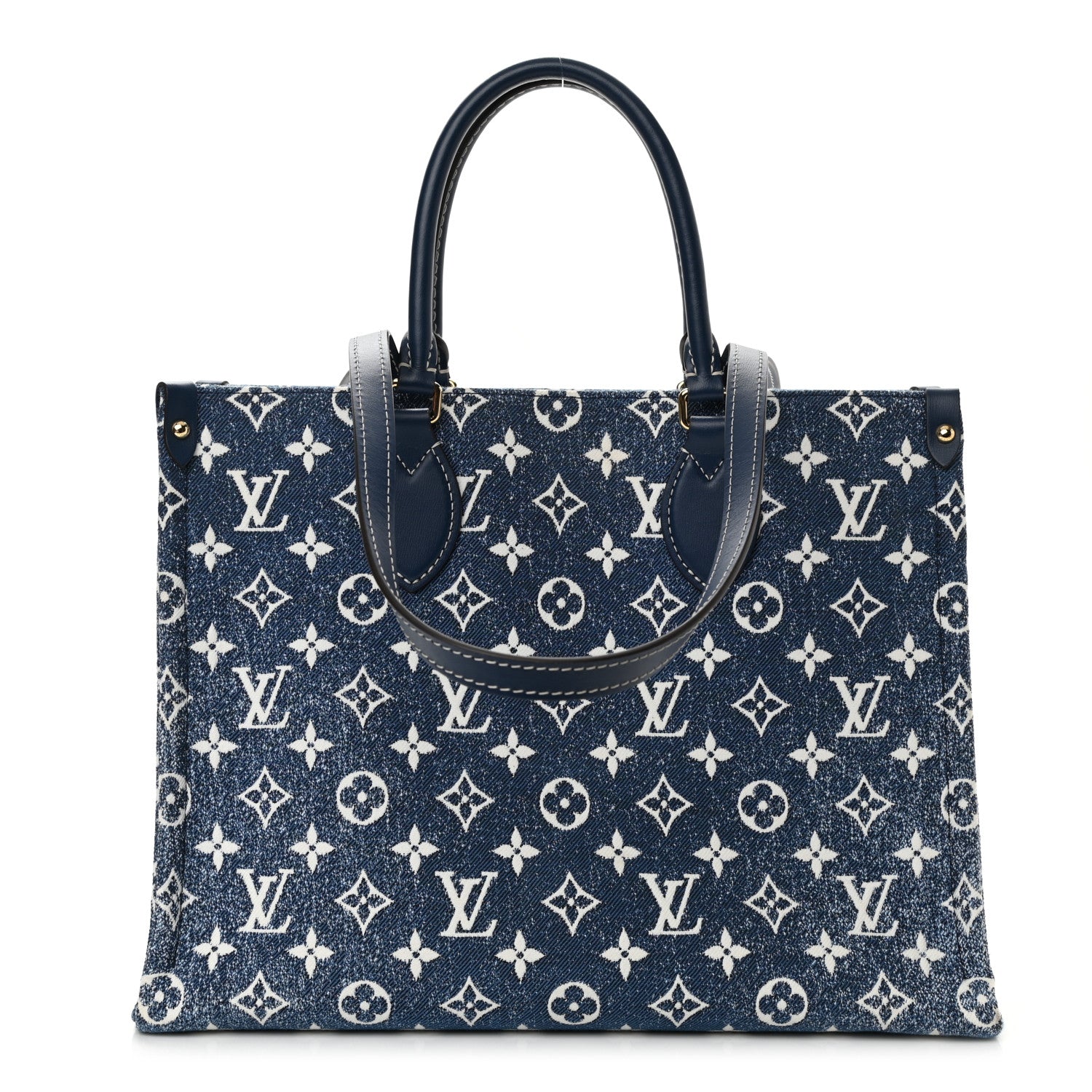 Louis Vuitton Monogram Jacquard Denim Onthego MM Bleu 1 of 8
