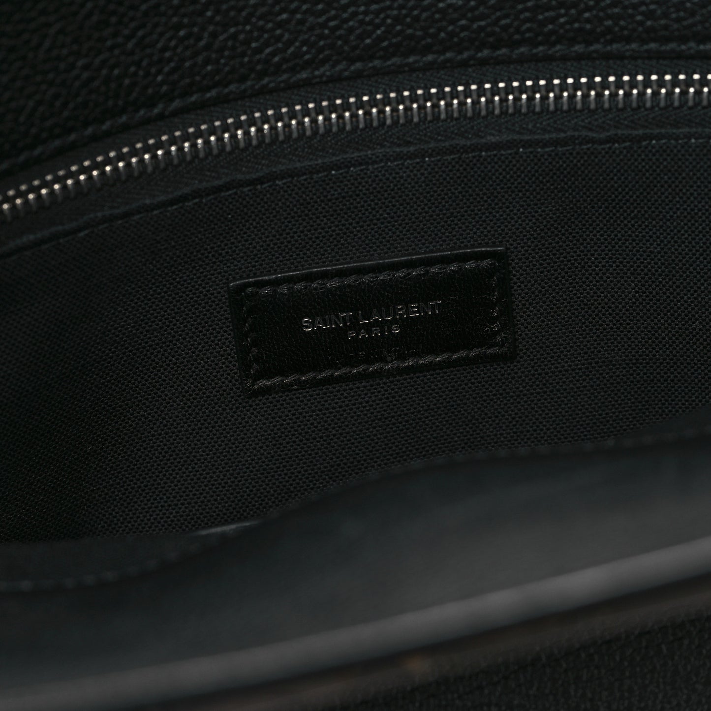Grained Calfskin Manhattan North South Shopper Tote Black