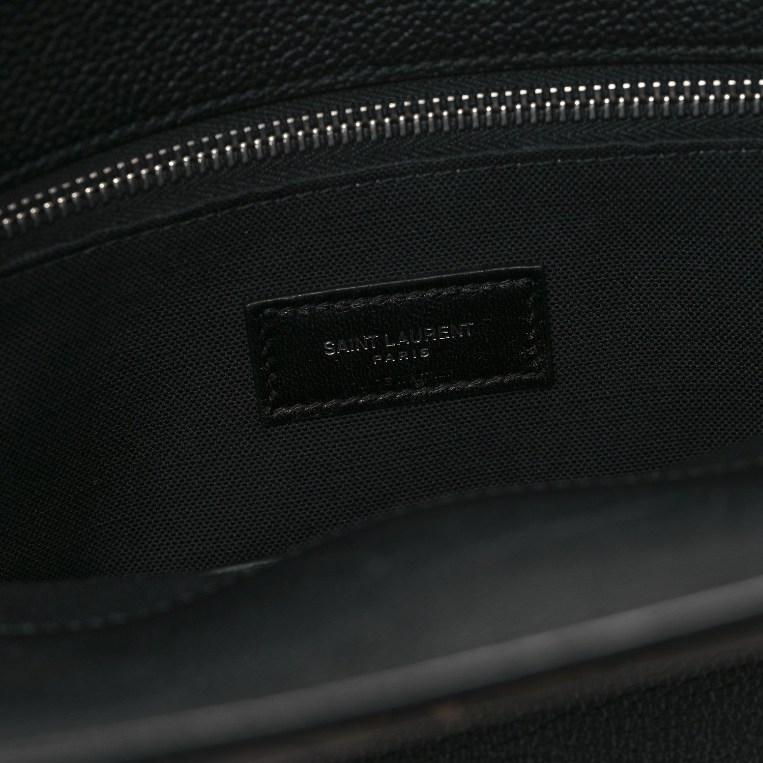 Saint Laurent Grained Calfskin Manhattan North South Shopper Tote Black 6 of 11