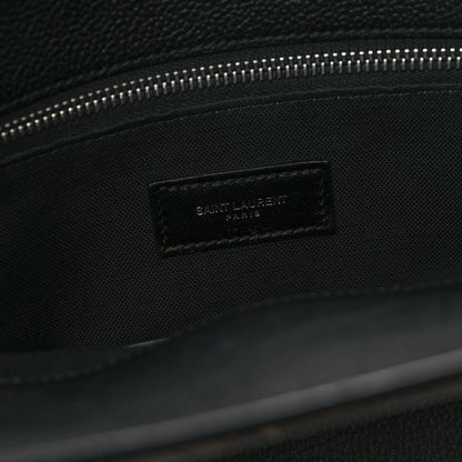 Saint Laurent Grained Calfskin Manhattan North South Shopper Tote Black 6 of 11