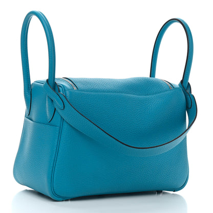 Hermes Taurillon Clemence Lindy 26 Bleu Frida 3 of 11