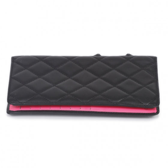 Chanel Calfskin Quilted Cambon Yen Wallet Black 5 of 12