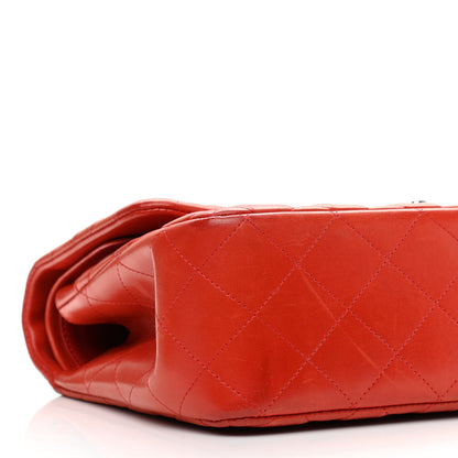 Chanel Lambskin Quilted Jumbo Double Flap Orange 9 of 12