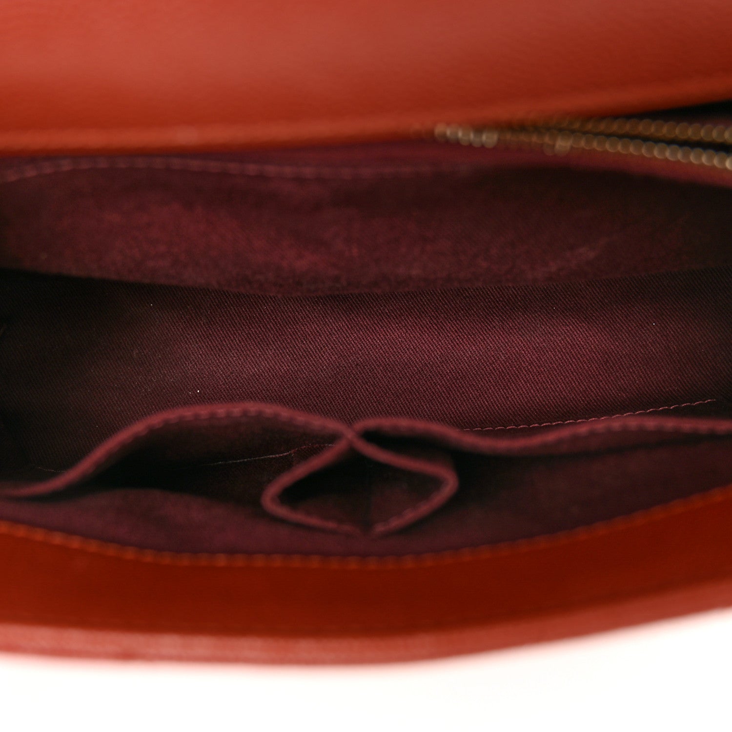 Chanel Caviar Chevron Quilted Small Coco Handle Flap Dark Orange 5 of 12