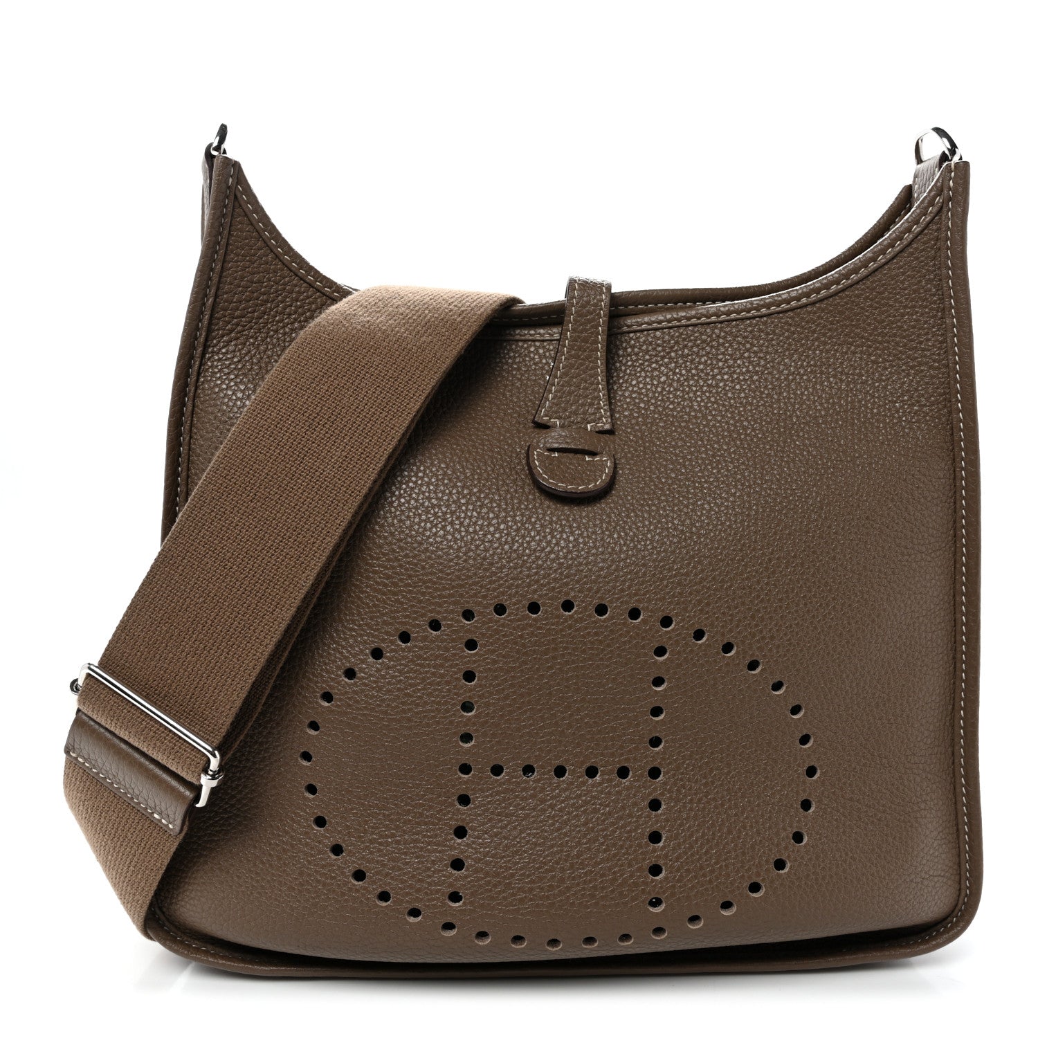 Hermes Taurillon Clemence Evelyne III PM Etoupe 1 of 9
