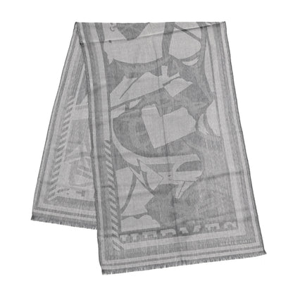 Hermes Wool Jacquard Puzzle II Muffler Gris Chine 2 of 5