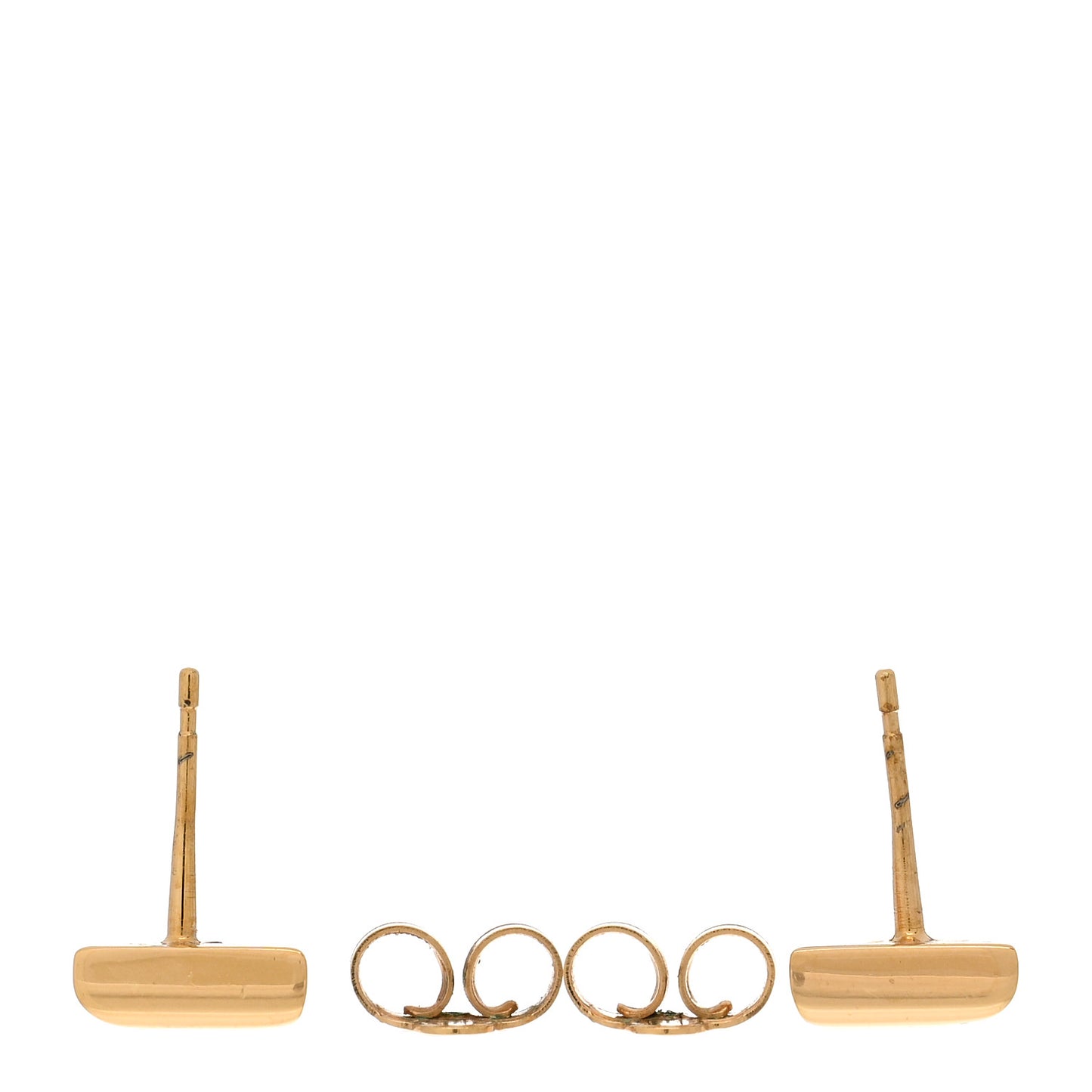 Brass Essential V Stud Earrings Gold