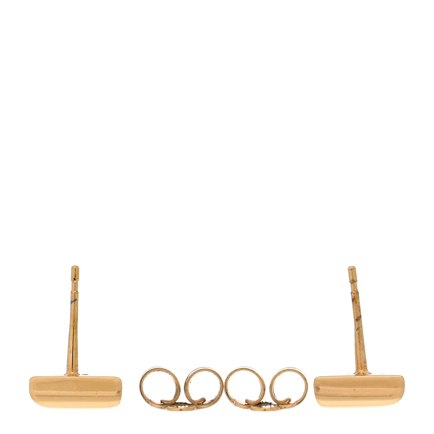 Louis Vuitton Brass Essential V Stud Earrings Gold 3 of 5