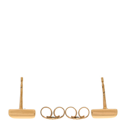 Louis Vuitton Brass Essential V Stud Earrings Gold 3 of 5