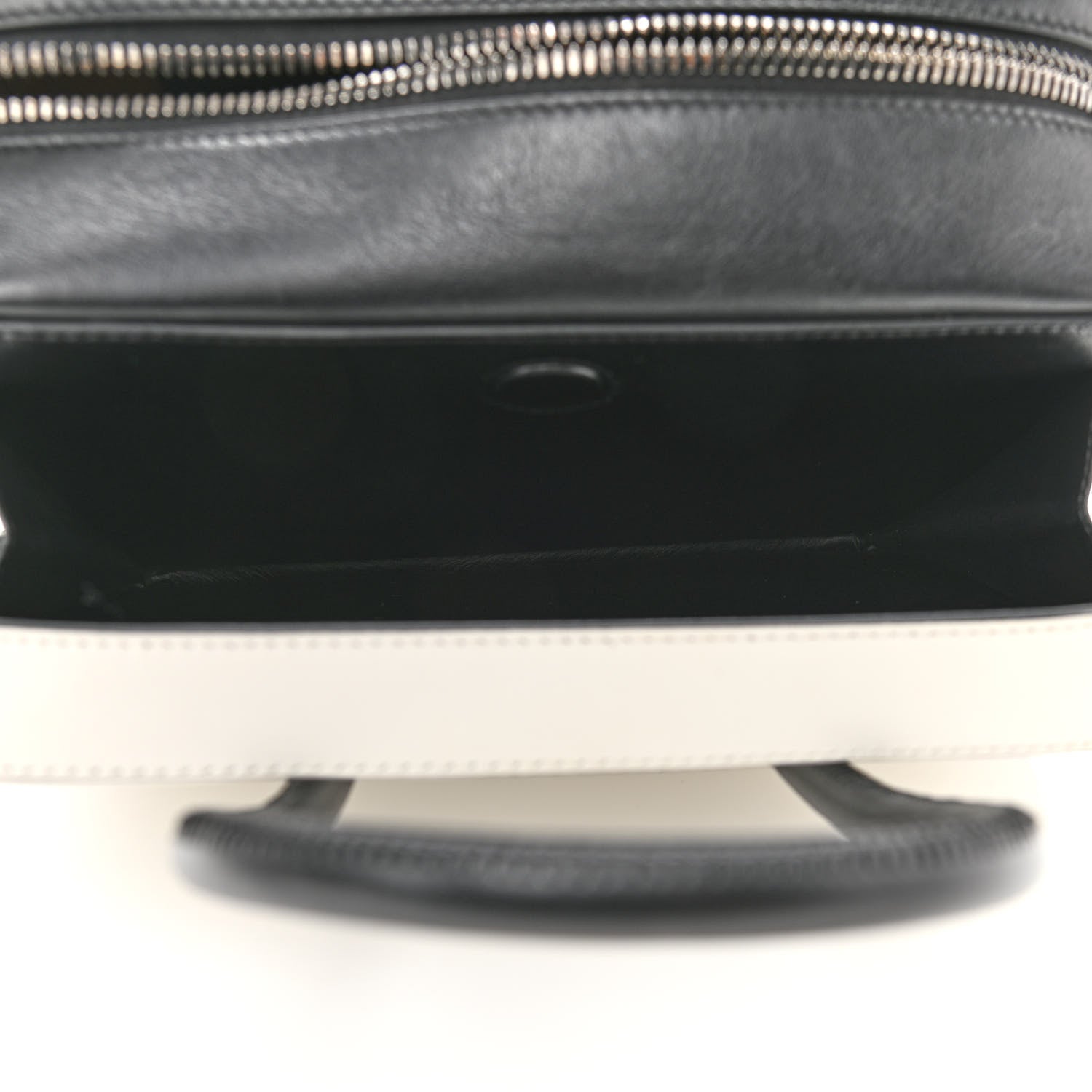 Tom Ford Calfskin Top Handle Bag White Black 6 of 19