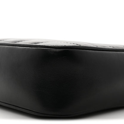 Saint Laurent Calfskin Matelasse Monogram Monochrome Lou Camera Bag Black 9 of 11