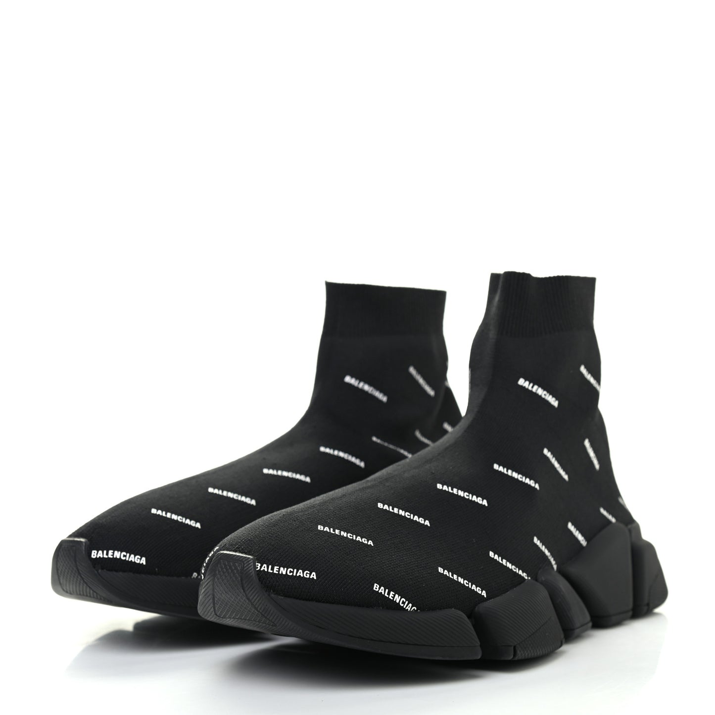 Technical 3D Recycled Knit Allover Logo Mens Speed 2.0 Sneakers 44 Monocolor Black White
