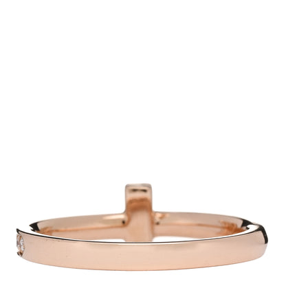 Tiffany 18K Rose Gold Diamond 2.5mm T T1 Ring 58 8.5 3 of 5