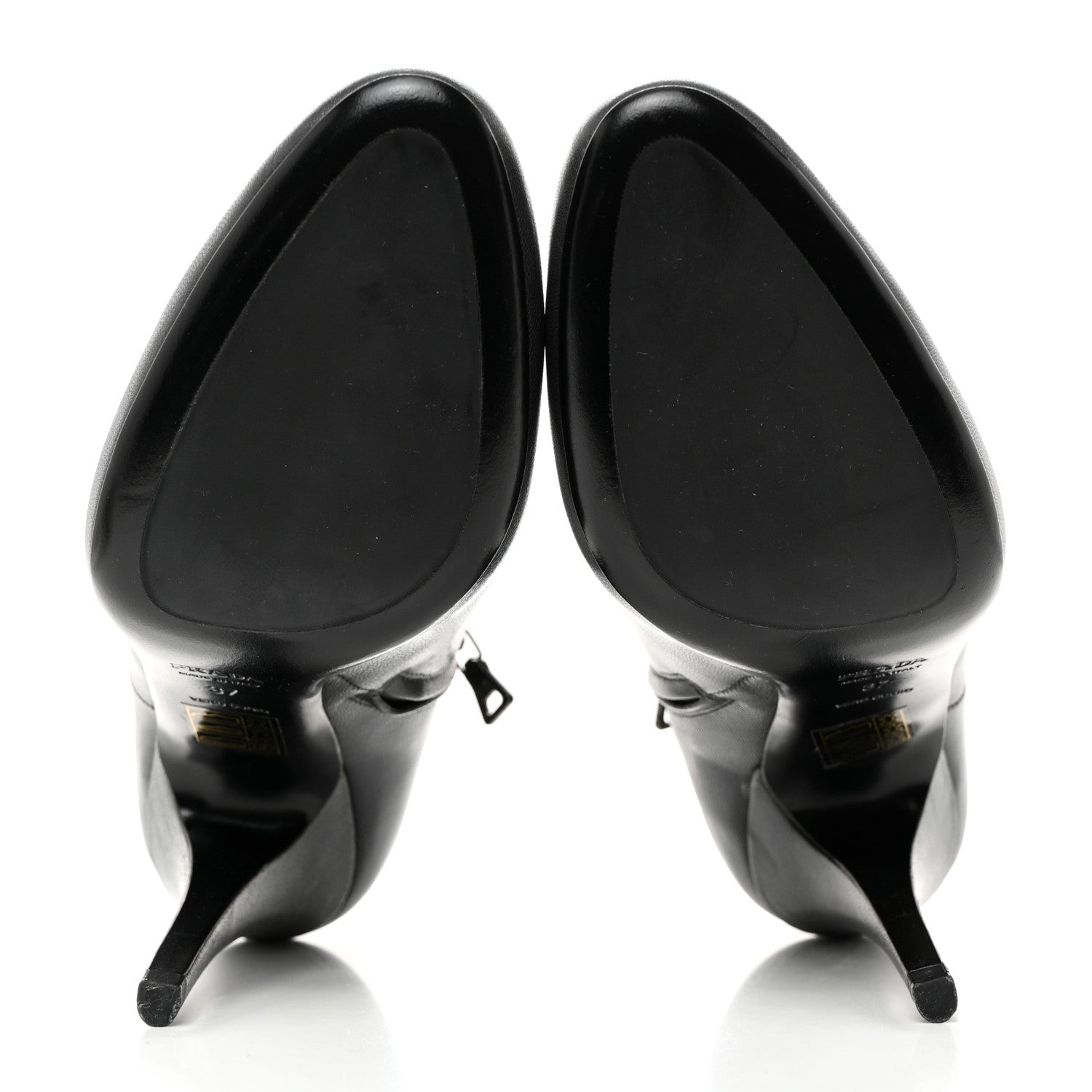 Prada Vitello Ankle Boots 37 Grey 5 of 7