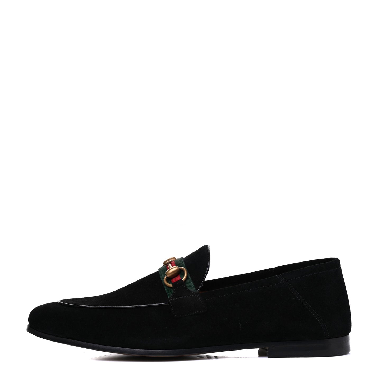 Suede Web Mens Horsebit Loafers 8 Black