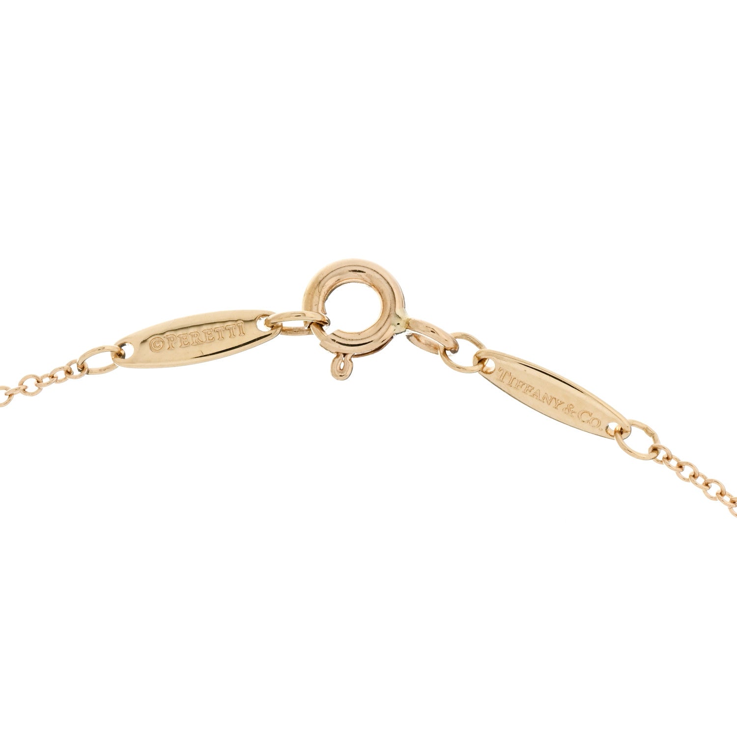 Tiffany 18K Yellow Gold Diamond .05ct Elsa Peretti Diamonds by the Yard Pendant Necklace 5 of 5
