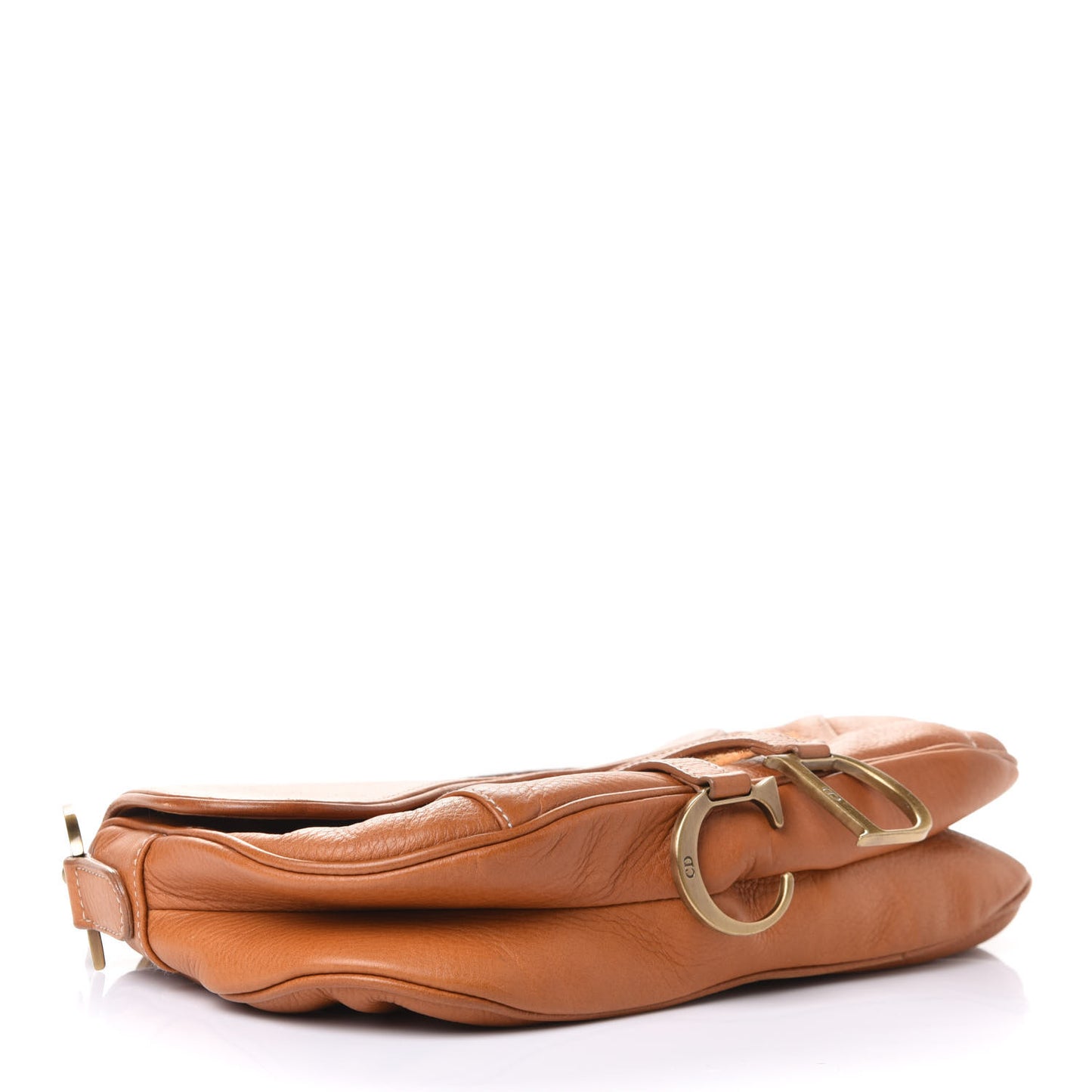 Calfskin Double Saddle Bag Brown