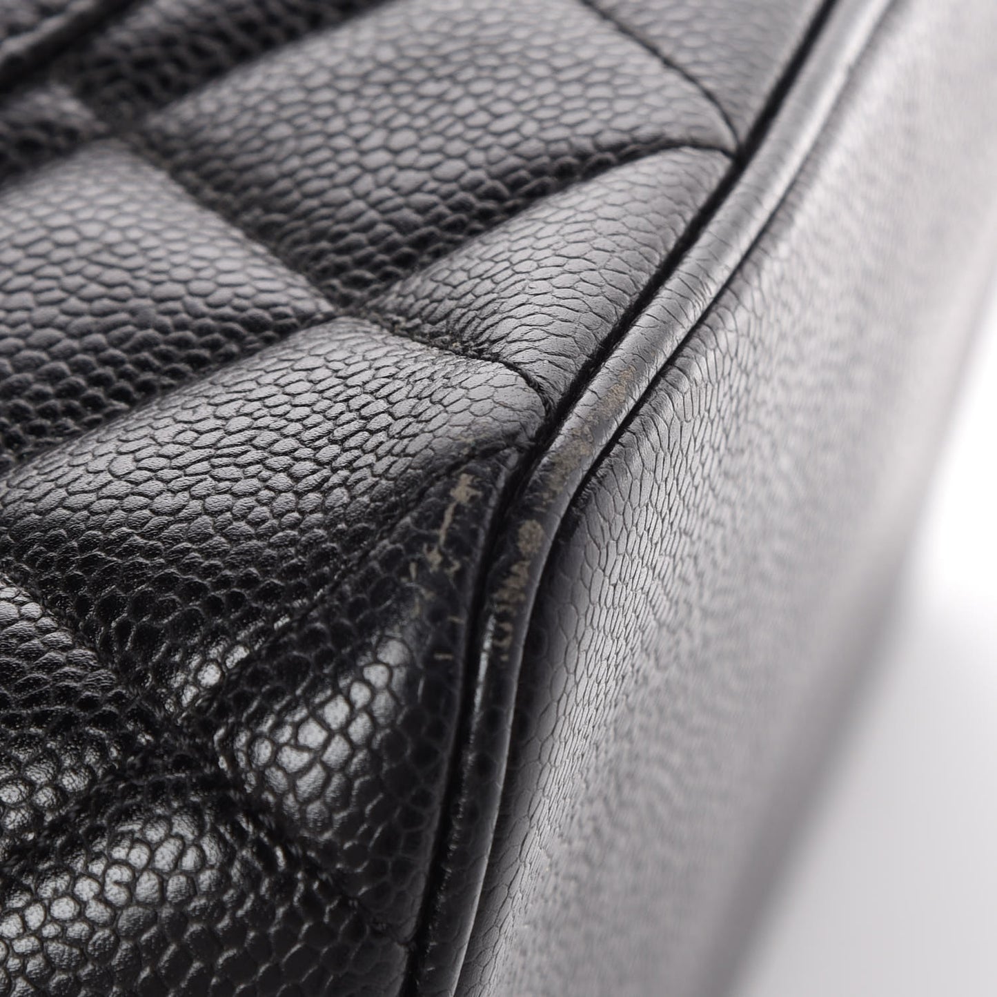 Caviar Quilted Medallion Tote Black