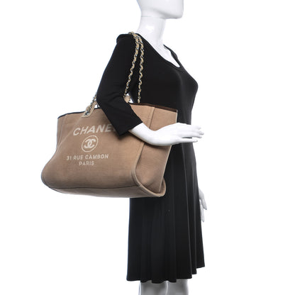 Chanel Canvas Large Deauville Tote Ecru 2 of 11