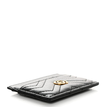 Gucci Calfskin Matelasse GG Marmont Card Holder Black 4 of 7