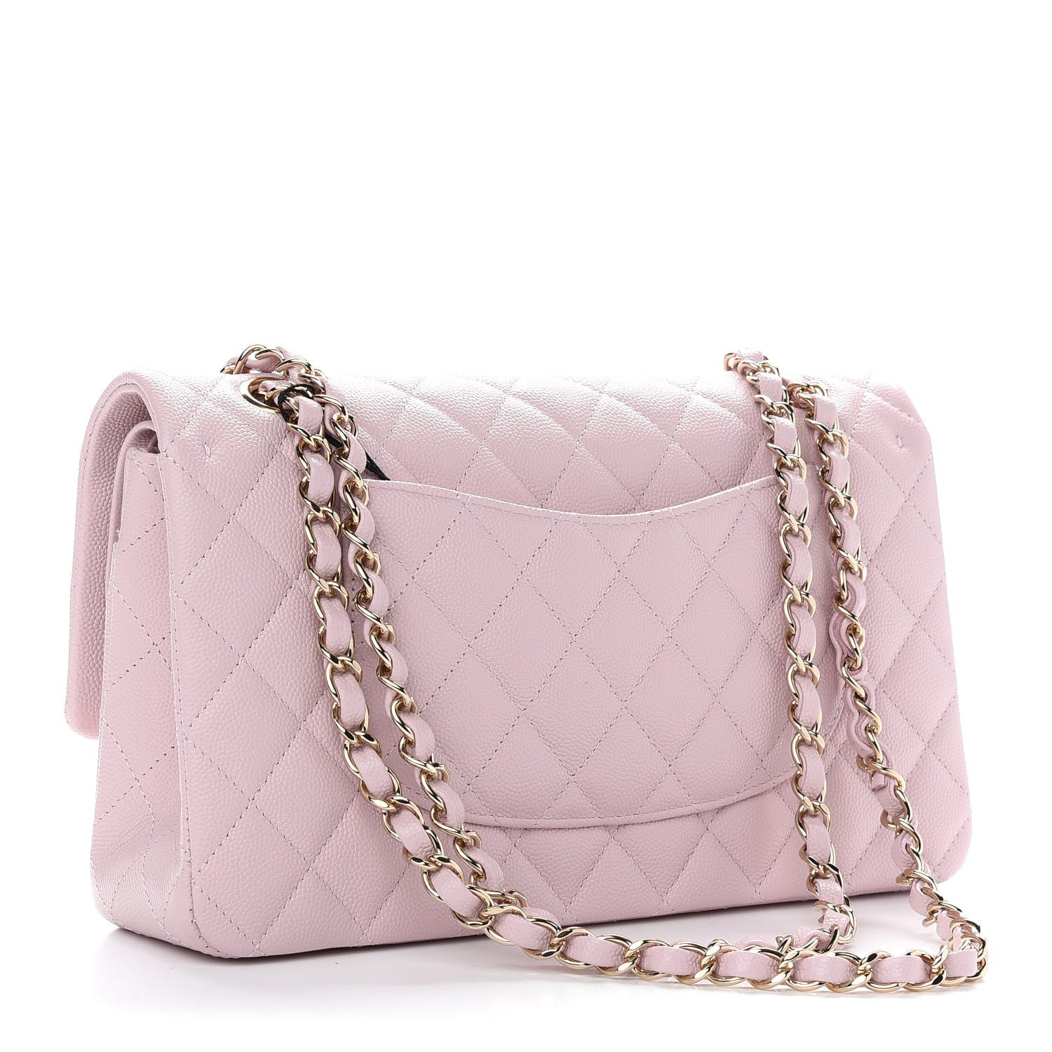 Chanel Caviar Quilted Medium Double Flap Light Pink 3 of 9