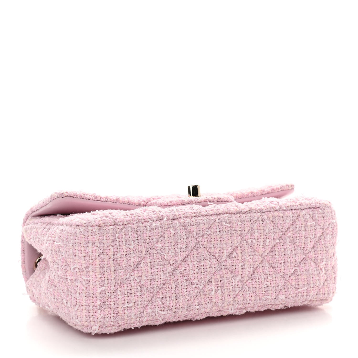 Chanel Tweed Quilted Mini Rectangular Flap Pink 4 of 11