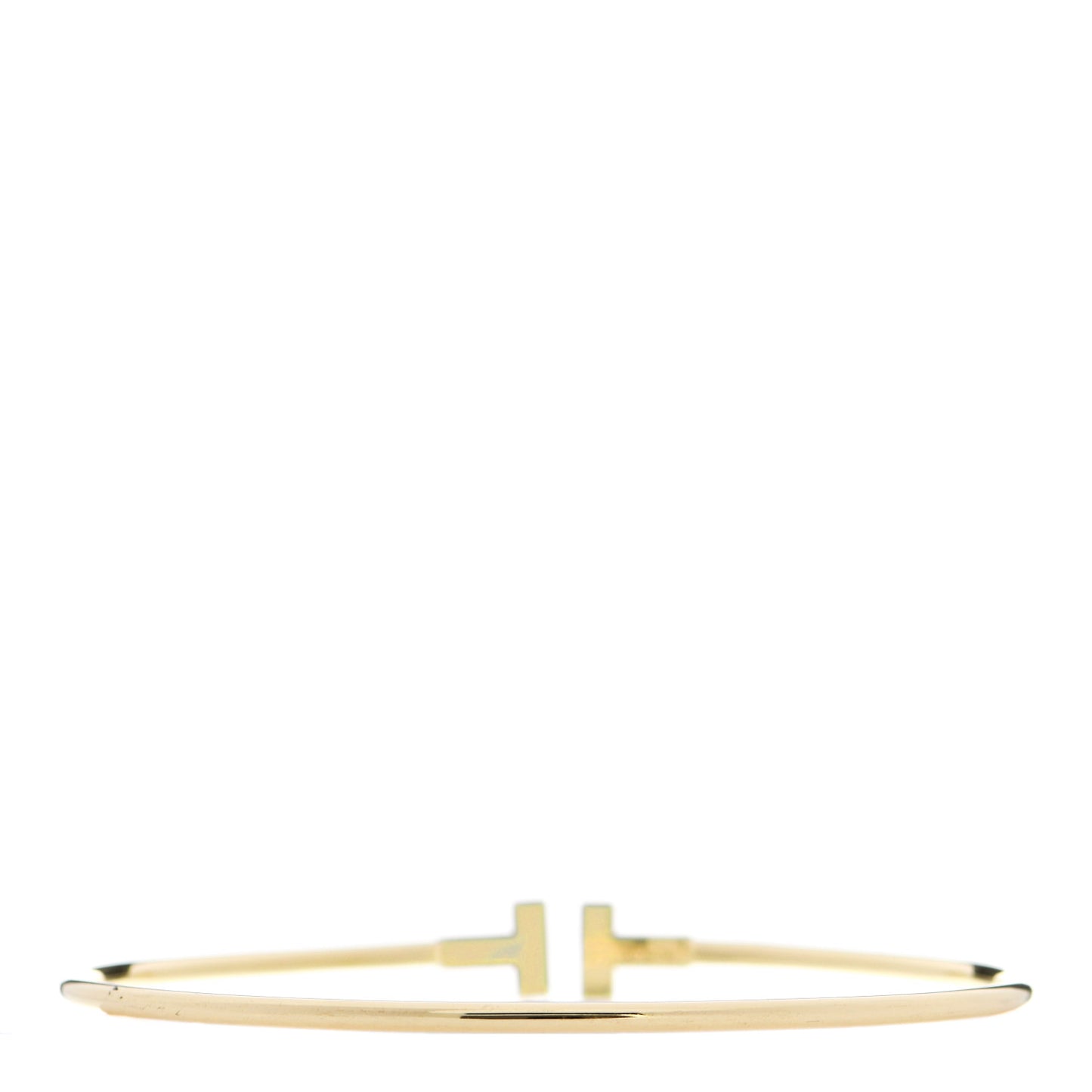 18K Yellow Gold Narrow T Wire Bracelet