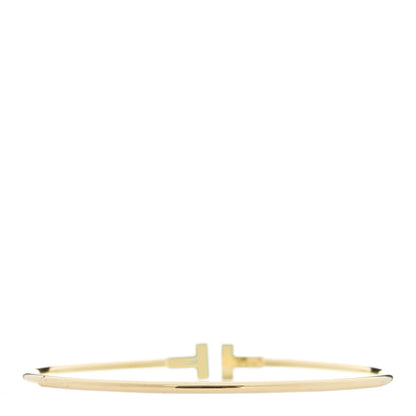 Tiffany 18K Yellow Gold Narrow T Wire Bracelet 2 of 4